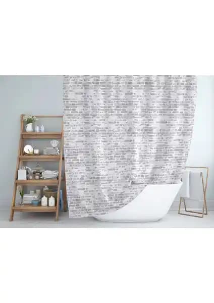 Tropik Home kahverengi banyo perdesi modern tasarımı ve dayanıklı özellikleriyle dikkat çeker