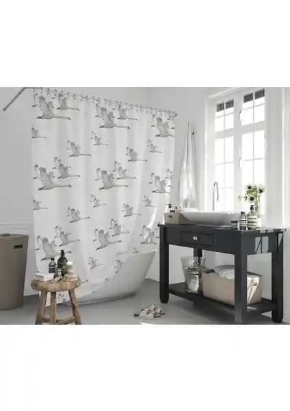 Tropik Home Martı Desen Banyo ve Balkon Perdesi Fonksiyonellik ve Estetiğin Buluşması