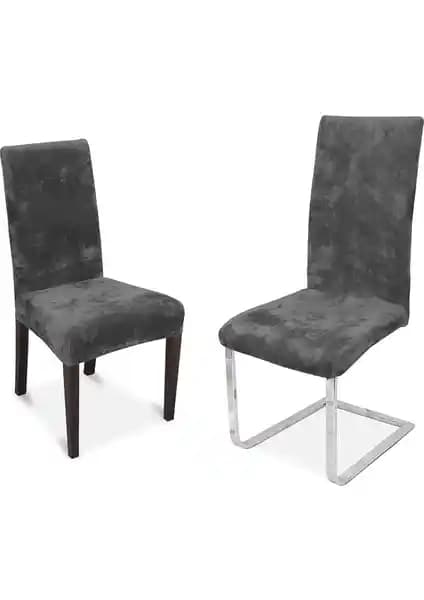 Tuchmall Ipek Kadife 6 Adet Sandalye Kılıfı Şıklık ve Fonksiyonellik Sunar