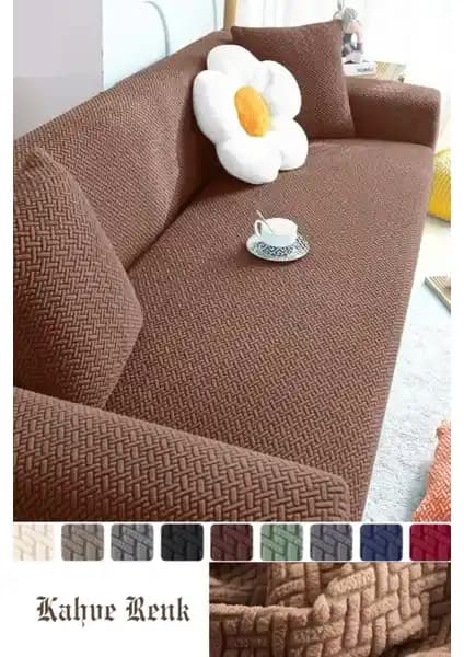 Tuchmall Tuğla Desenli Koltuk Örtüsü Modern ve Pratik Kullanım için Uygun Seçenek