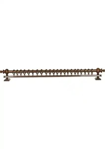 Twins Ceviz Tek Raylı Ahşap Rustik Perde Askısı: Dayanıklı ve Estetik Çözüm