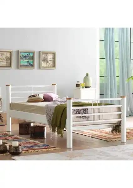 Unimet Kappis Ferforje Metal Karyola: Estetik ve Dayanıklı Tek Kişilik Yatak Çerçevesi