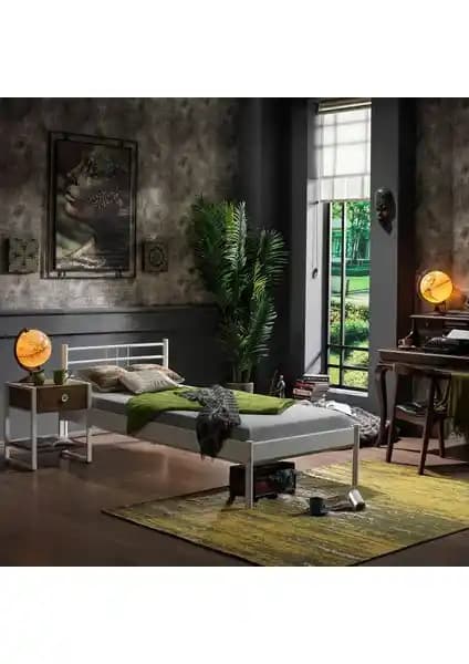 Unimet Manyas-S Ferforje Metal Karyola Tek Kişilik Dayanıklı ve Şık Tasarım