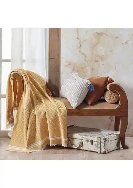 Vagonik Zigzag Pamuklu Koltuk Şalı: Şık ve Dayanıklı Ev Dekorasyonu İçin Uygun