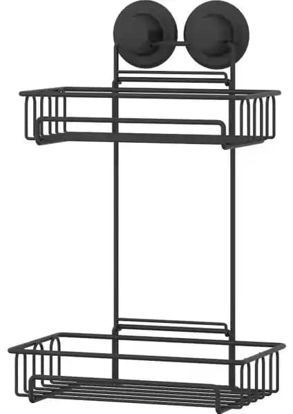 Vakumlu 2 Katlı Banyo Rafı Modern ve Pratik Saklama Çözümü