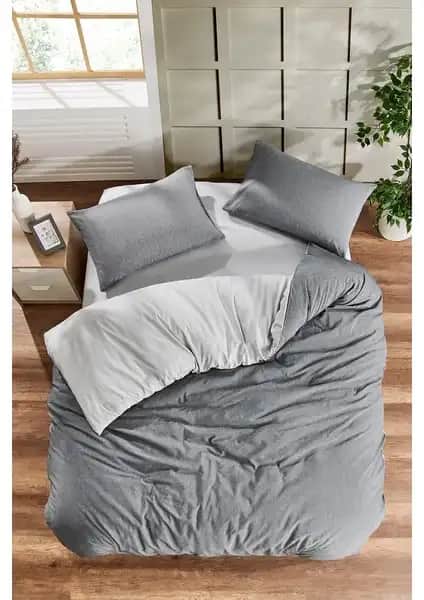 Valezium Antrasit-Gri Tek Kişilik Nevresim Takımı: Modern ve Şık Yatak Odası Dekorasyonu