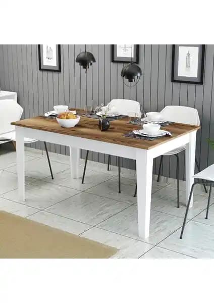 Variant Milan Yemek Masası Beyaz ve Ceviz Seçenekleriyle Modern ve Şık Tasarım