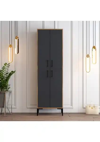 Variant Mobilya Berlin A Ayakkabılık Ceviz ve Antrasit Renk Seçenekleriyle Modern Tasarım