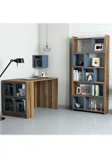 Variant Mobilya Box Çalışma Masası ve Kitaplık Takımı: Modern ve Fonksiyonel Tasarım Çözümü