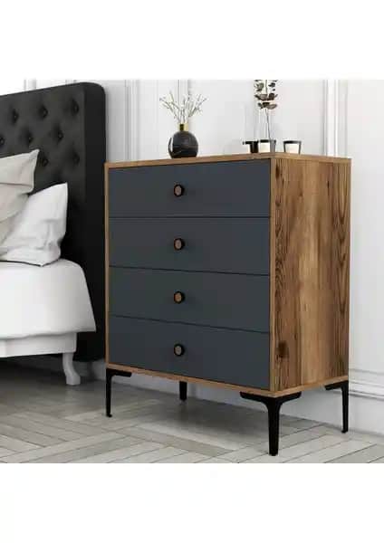Variant Mobilya Lizbon Serisi 4 Çekmeceli Şifonyer Modern ve Dayanıklı Tasarım