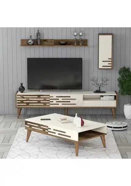 Variant Mobilya Valensiya TV Ünitesi ve Orta Sehpa Takımı: Modern ve Dayanıklı Tasarım Çözümü