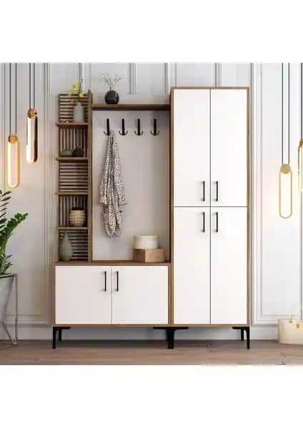 Variant Viyana Portmanto Ceviz Beyaz Modern Tasarım ve Dayanıklılık Özellikleri