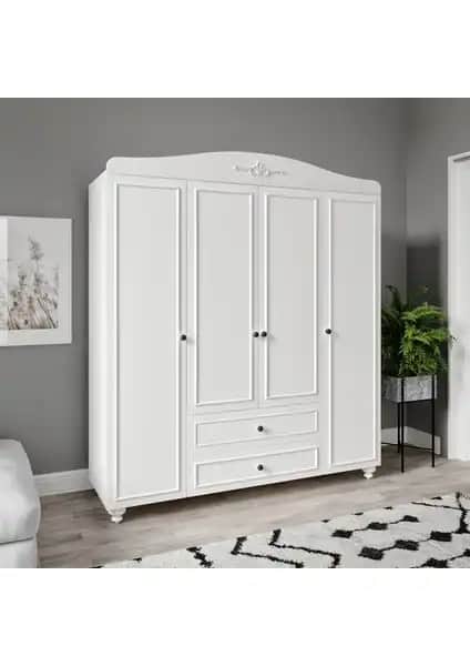 Venatto Romantic Dört Kapaklı Dolap: Estetik ve Fonksiyonellik Sunan Modern Depolama Çözümü