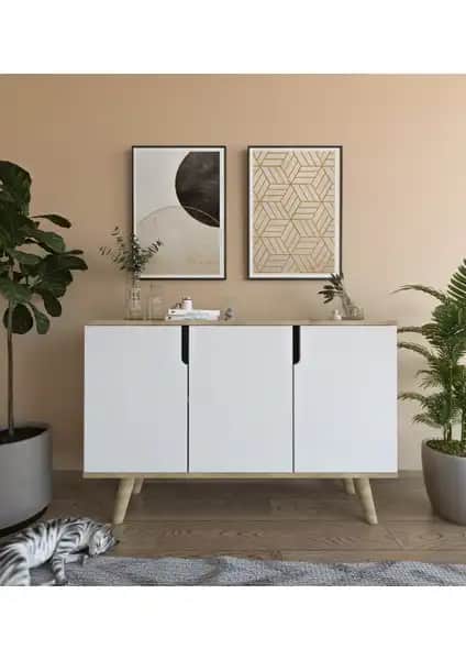 Verona Çok Amaçlı Ahşap Konsol Modern Tasarım ve Dayanıklılık Özellikleriyle