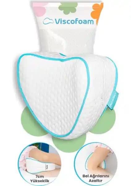 Viscofoam Kalp Diz Arası Ortopedik Yastık: Bel ve Bacak Rahatlığı İçin Yenilikçi Çözüm