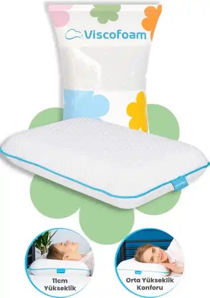 Viscofoam Lüks Boyun Destekli Ortopedik Yastık: Sağlıklı ve Konforlu Uyku Deneyimi