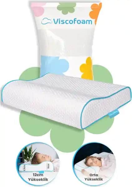 Viscofoam Yüksek Boyun Destekli Ortopedik Yastık: Sağlıklı ve Konforlu Uyku İçin Uygun Çözüm