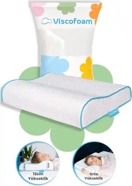 Viscofoam Yüksek Boyun Destekli Ortopedik Yastık: Sağlıklı ve Konforlu Uyku İçin Uygun Çözüm