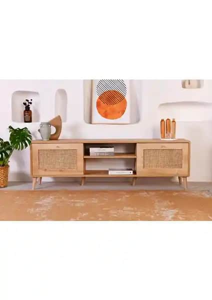 Vow Home Living Calvin Hazeran 2 Kapaklı Modern TV Ünitesi - Şık ve Fonksiyonel Tasarım