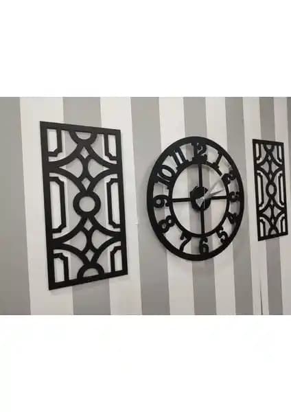 Wooden Factory Siyah Fero Saat: Modern ve Şık Duvar Saati Tasarımı ve Özellikleri