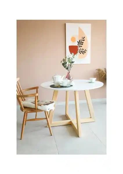 Woodywood Yuvarlak Yemek Masası Modern Tasarım ve Dayanıklılık Özellikleriyle