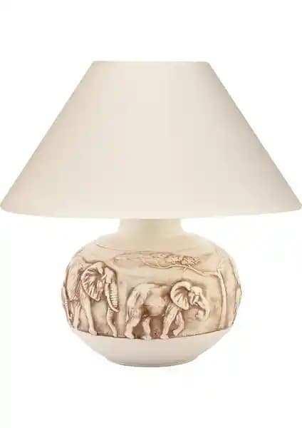 Yalılı Seramik Filli Seramik Krem Abajur: Estetik ve Fonksiyonellik Bir Arada