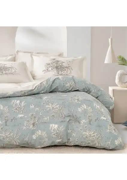 Yataş Aster Çift Kişilik Ranforce Nevresim Seti Adaçayı Tasarımı ve Özellikleri