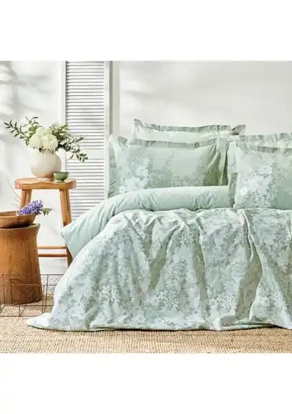 Yataş Bedding Andressa Ranforce Çift Kişilik Nevresim Takımı Adaçayı Renkli ve Dayanıklı