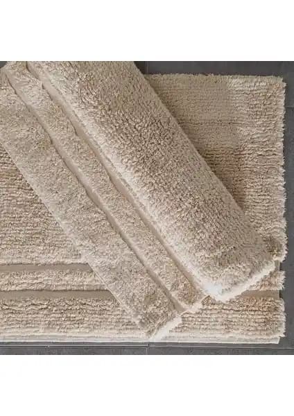 Yataş Bedding Felicia Banyo Paspası Seti Bej Renkli Estetik ve Fonksiyonel Tasarım