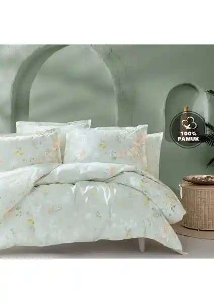 Yataş Merri Çift Kişilik Ranforce Nevresim Takımı Açık Yeşil Renk ile Şıklık ve Konfor Sunar