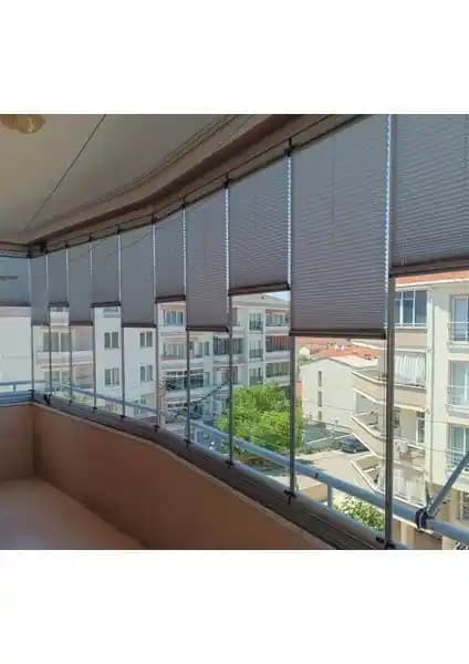 Yazar Home Katlanabilir Cam Balkon Plise Perdesi Gri: Modern ve Fonksiyonel Tasarım