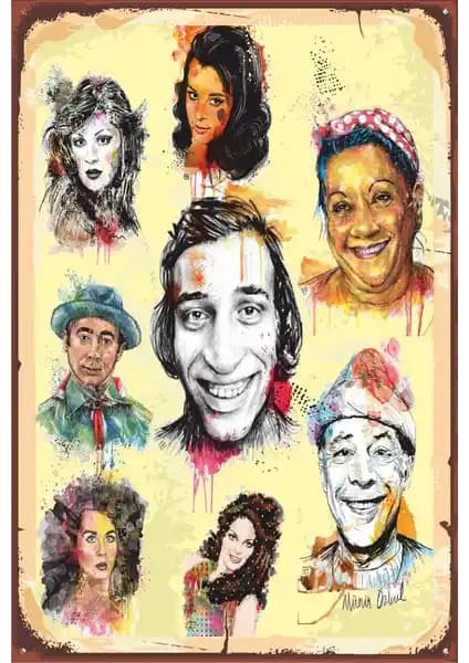 Yeşilçam Retro Vintage Ahşap Poster Dekorasyon Parçası 20x30 cm dayanıklı ve kolay montaj