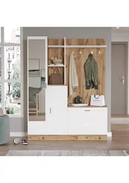 Yurudesign Wisdom Vestiyer: Modern ve Dayanıklı Ahşap Giriş Mobilyası Tasarımı