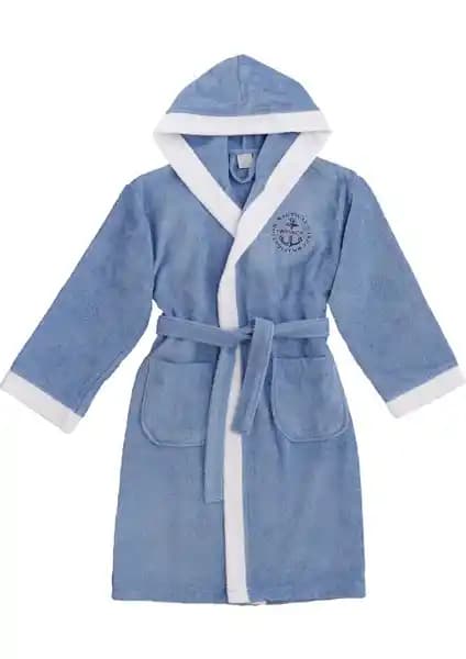 Z&R Home Bambu Çocuk Bornoz 13-14 Yaş Sailor Mavi Konfor ve Doğallık Sunar