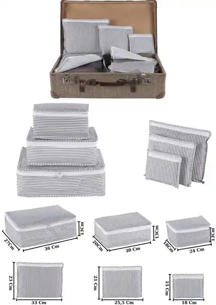 Zeynep Tekstil Travel Valiz Düzenleyici Seti: Pratik ve Şık Seyahat Organizasyonu Çözümü
