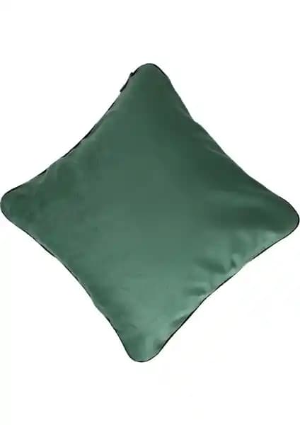 Zümrüt Yeşili Ju Yaratıcı Tasarım Biyeli Kırlent Yastık Kılıfı 44x44 cm şık ve dayanıklı dekorasyon ürünü