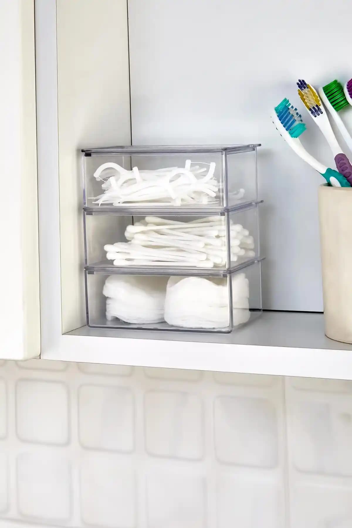 Akrilik Kapaklı Organizer Seti ile Banyo Düzeninizi Kolaylaştırın