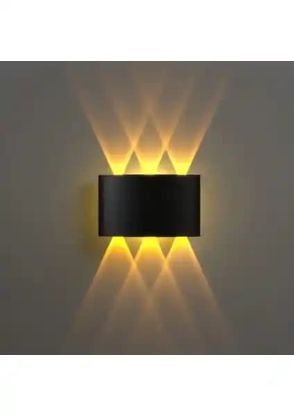 Alles Çift Yönlü 3'lü Duvar Aplik Modern Dış Mekan Amber LED Aydınlatma Çözümü