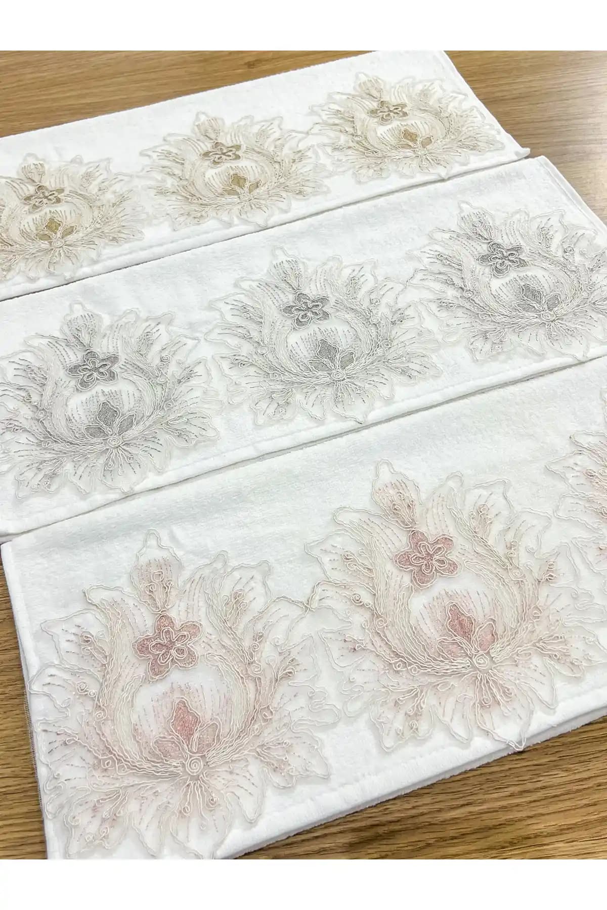 AYHANHOME 3'lü Kadife Pamuk Yüz Havlusu Seti Çeyizlik ve Günlük Kullanım İçin