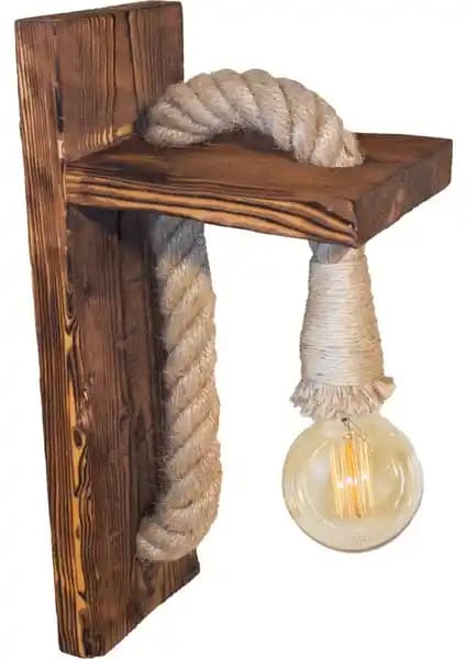 Bodrum Eskitme Ahşap Halat Aplik ve Özcan Life Vintage Dekoratif Avize Karşılaştırması