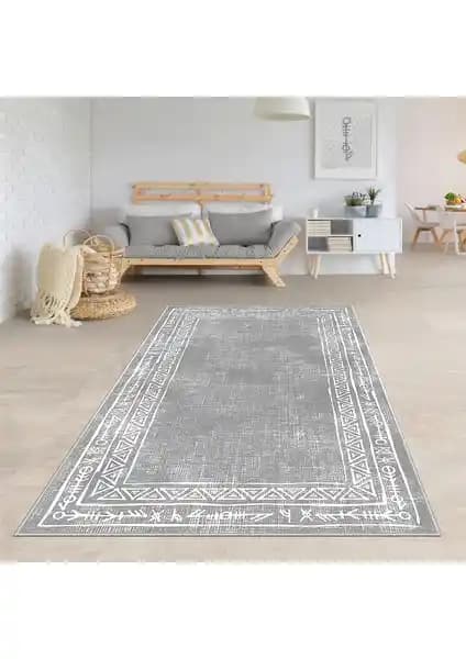 Confidence Home Dijital Baskı Kaymaz Taban Salon Halısı Yıkanabilir Modern Tasarım