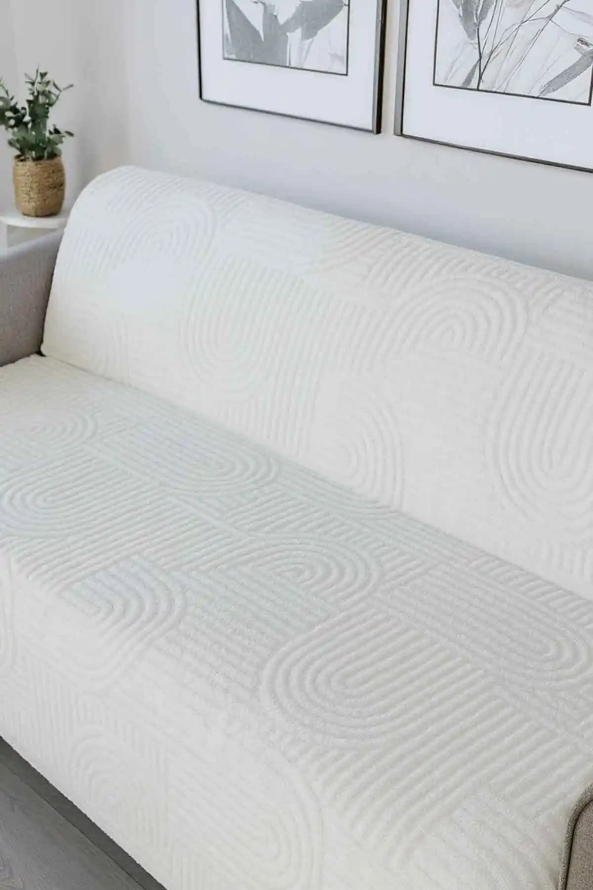 Decomia Home Carie Kabartmalı Yüksek Tüylü Koltuk Örtüsü Estetik ve Fonksiyonel Tasarım