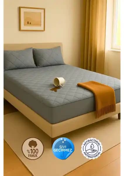 Formeya Pamukkale Renkli Alez Gri: Yatak Koruma ve Konfor Sağlayan Sıvı Geçirmez Ürün
