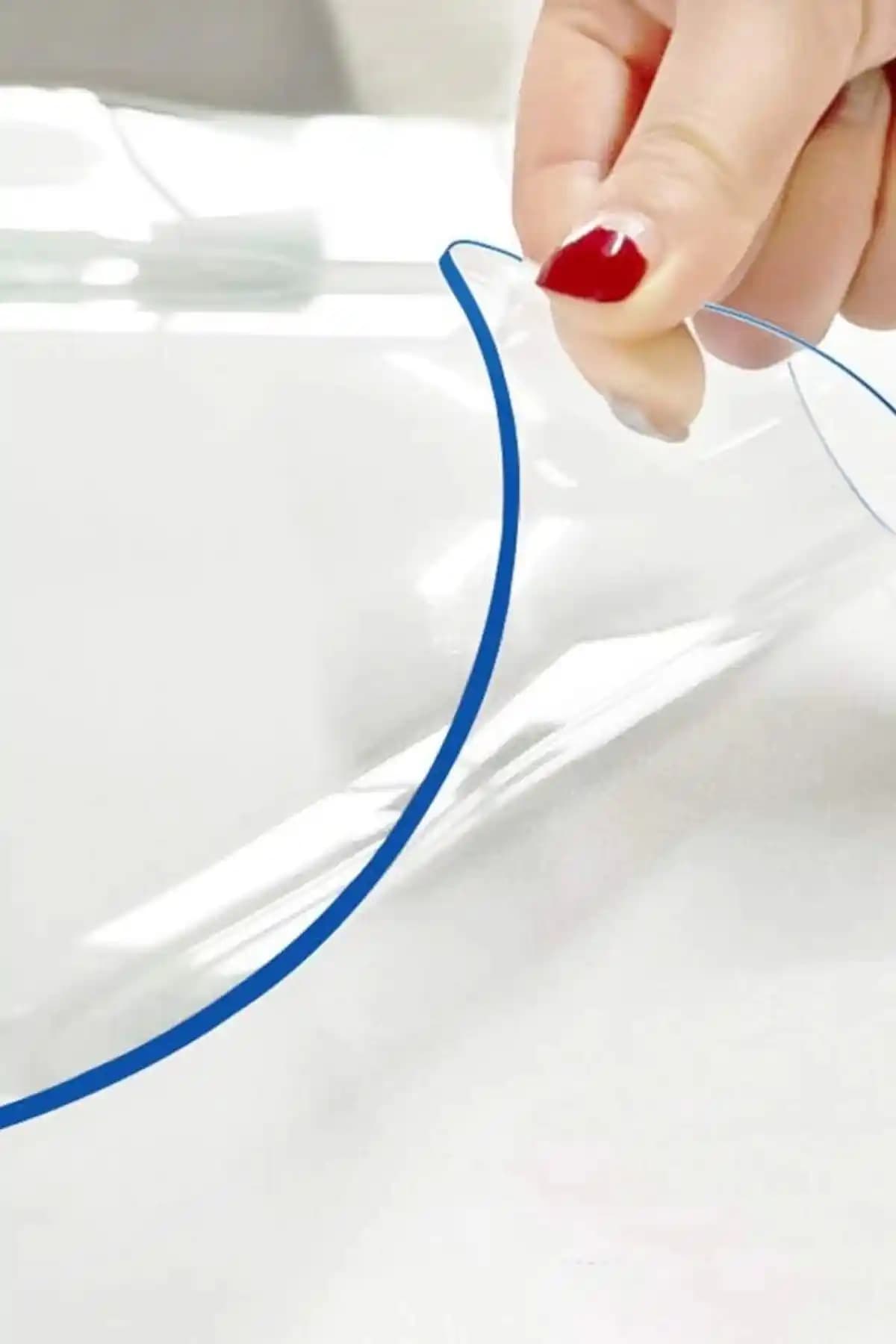 Genel Markalar 1.4 mm Net Kalınlık Şeffaf PVC Masa Koruyucu ve Masa Örtüsü