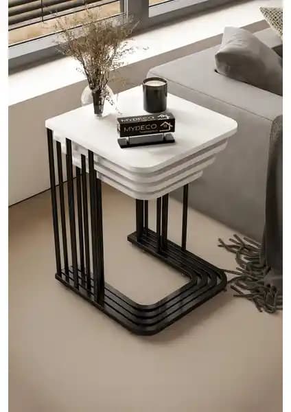 Home Plus Mobilya 4'lü Tekerlekli Zigon Sehpa Seti Modern ve İşlevsel Tasarım