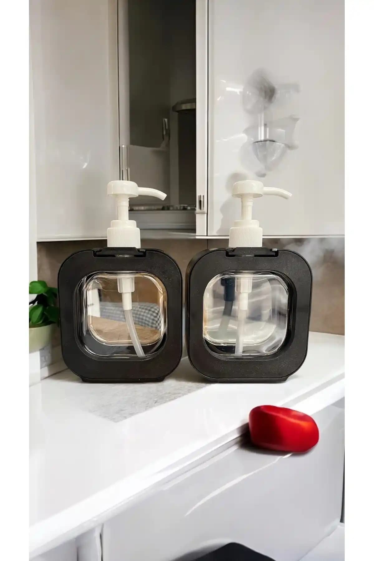MİMOZA PARK 2'li Tezgah Üstü Sıvı Sabunluk Seti Modern ve Pratik Tasarım