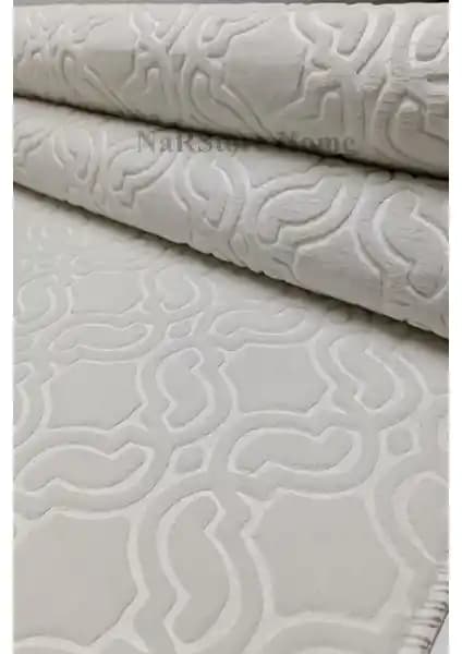 NarStore Elit Krem Embos Kaymaz Tabanlı Yıkanabilir Yolluk Halı Özellikleri ve Kullanım Alanları