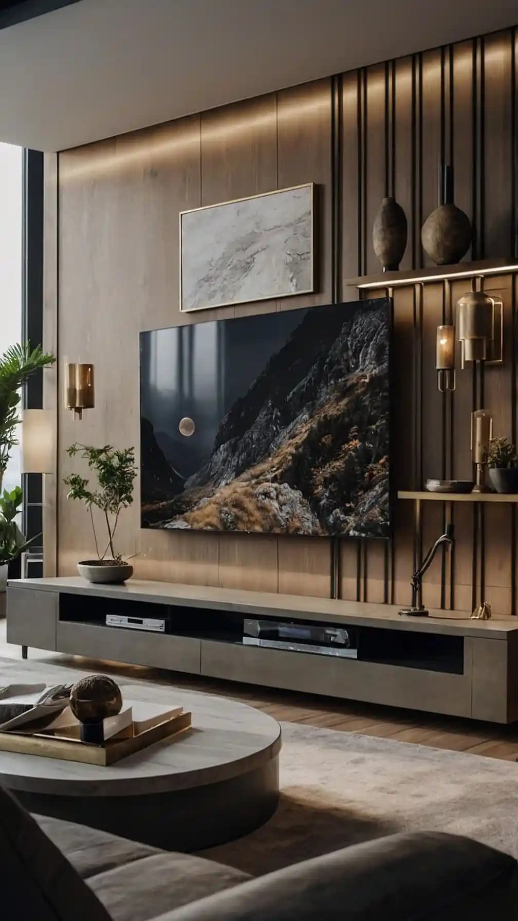 Oturma Odasında Televizyon Üstü Boşlukların Yaratıcı ve Fonksiyonel Dekorasyon Fikirleri