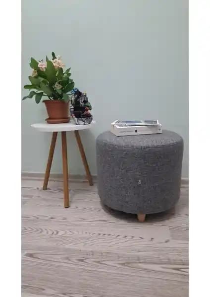 Papuli Ahşap Ayaklı Keten Kumaş Yuvarlak Puf ve Bench Koltuk Özellikleri