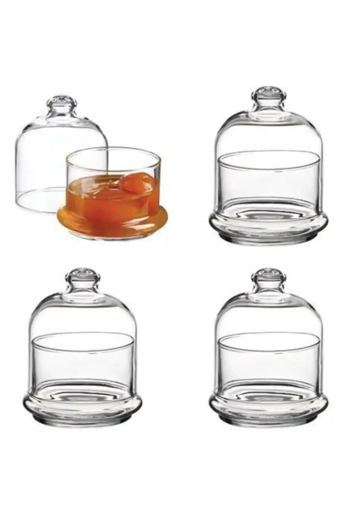 Paşabahçe 4'lü Saklama Seti Reçel, Tereyağı ve Şekerlik İçin Dayanıklı ve Estetik Tasarım